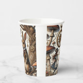 Alice in Wonderland Witte Konijn thee Kunst Papieren Bekers (Links)