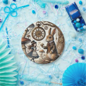 Alice in Wonderland Witte Konijn thee Kunst Papieren Bordje (Feest)