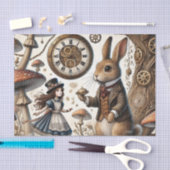 Alice in Wonderland Witte Konijn thee Kunst Tissuepapier (Craft)