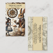 Alice in Wonderland Witte Konijn thee Kunst Visitekaartje (Voorkant / Achterkant)