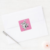 Alice in Wonderland witte konijn Vierkante Sticker (Envelop)