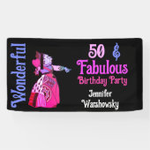  Alice in Wonderland Wonderful Birthday Spandoek (Horizontaal)