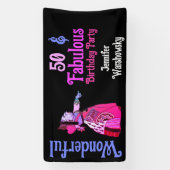  Alice in Wonderland Wonderful Birthday Spandoek (Verticaal)