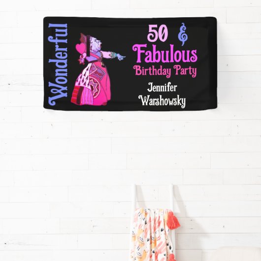  Alice in Wonderland Wonderful Birthday Spandoek (Insitu)