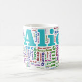 Alice in Wonderland Word Cloud Koffiemok (Center)