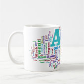 Alice in Wonderland Word Cloud Koffiemok (Links)