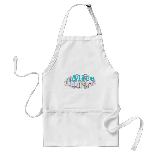 Alice in Wonderland Word Cloud Standaard Schort (Voorkant)