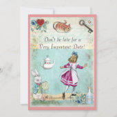 Alice in Wonderland wordt niet laat jarig Kaart (Voorkant)
