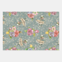 Alice in Wonderland Wrapping Paper 3 Design