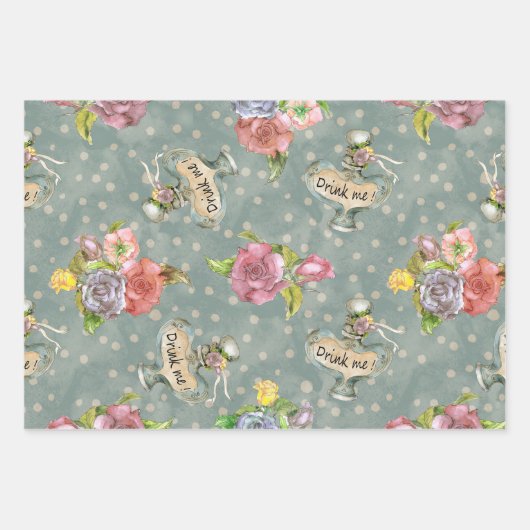 Alice in Wonderland Wrapping Paper 3 Design (Voorkant 3)