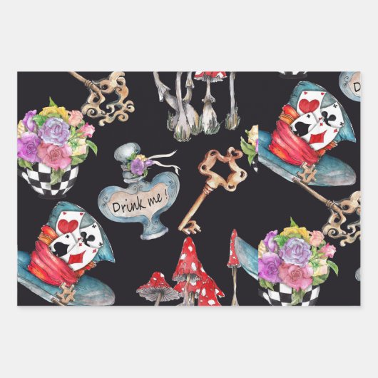 Alice in Wonderland Wrapping Paper 3 Design (Voorkant 2)