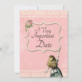 Alice in Wonderland Zeer belangrijke bruiloft Save The Date