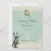 Alice in Wonderland Zeer belangrijke date Wedding Save The Date (Achterkant)