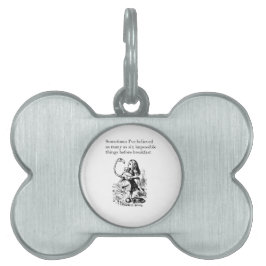 Alice in Wonderland, "Zes onmogelijke dingen" Huisdieren Naamplaatje