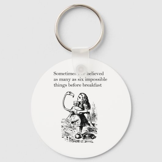 Alice in Wonderland, "Zes onmogelijke dingen" Sleutelhanger (Voorkant)