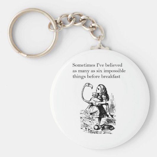 Alice in Wonderland, "Zes onmogelijke dingen" Sleutelhanger (Voorkant)