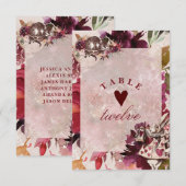 Alice in Wonderland Zittafel Nummers Kaart (Voorkant / Achterkant)