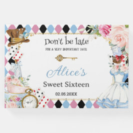 Alice in Wonderland Zoete 16 Verjaardag Quinceaner Gastenboek