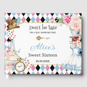 Alice in Wonderland Zoete 16 Verjaardag Quinceaner Gastenboek