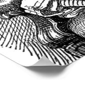 Alice in Wonderland zwarte kitten  antiek P Poster (Hoek)