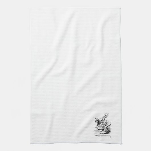 Alice in Wonderlands White Rabbit Kitchen Towel Theedoek (Verticaal)