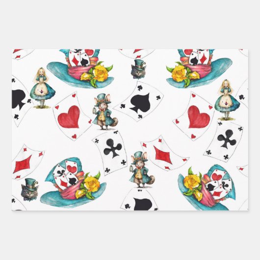 Alice in WonderlWrapping Paper Flat Sheet Set van  (Voorkant)