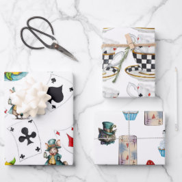 Alice in WonderlWrapping Paper Flat Sheet Set van 