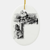 Alice in Wondlerand, Humpty Dumpty met Alice Keramisch Ornament (Voorkant)