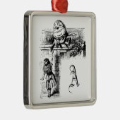 Alice in Wondlerand, Humpty Dumpty met Alice Metalen Ornament (Rechts)