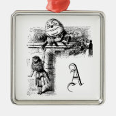 Alice in Wondlerand, Humpty Dumpty met Alice Metalen Ornament (Voorkant)