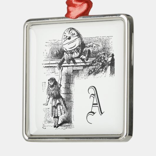 Alice in Wondlerand, Humpty Dumpty met Alice Metalen Ornament (Links)