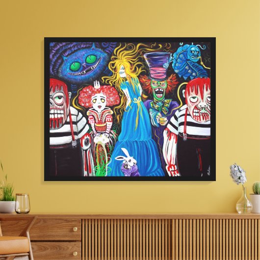 Alice in Zombieland Canvas Print (Insitu (Woonkamer))
