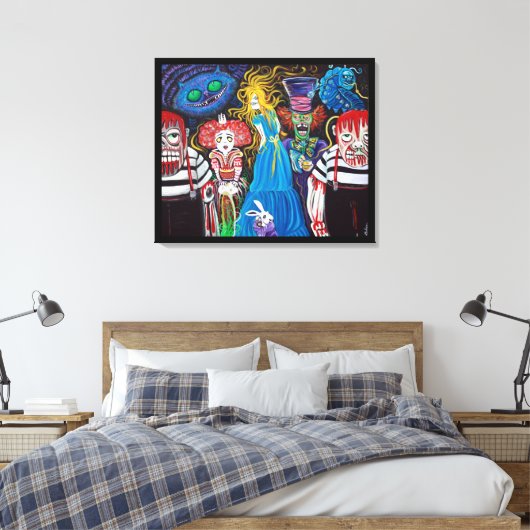 Alice in Zombieland Canvas Print (Insitu (Slaapkamer))