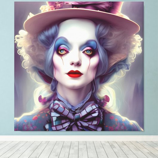 Alice is de Hatter Canvas Afdruk (Insitu (Houten vloer))