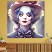 Alice is de Hatter Canvas Afdruk (Insitu (Woonkamer))