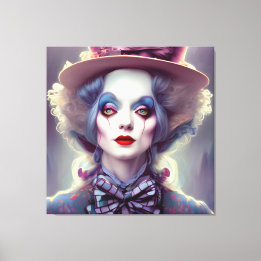 Alice is de Hatter Canvas Afdruk