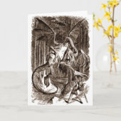 Alice & Jabberwocky Kaart (Gele Bloem)