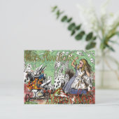 alice kaarten wonderland hoedenmaker konijn  (Staand voorkant)