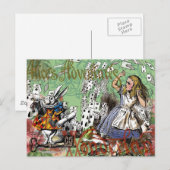 alice kaarten wonderland hoedenmaker konijn  (Voorkant / Achterkant)