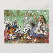 alice kaarten wonderland hoedenmaker konijn  (Voorkant)