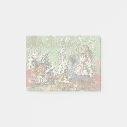 alice kaarten wonderland hoedenmaker konijn  post-it® notes (Voorkant)