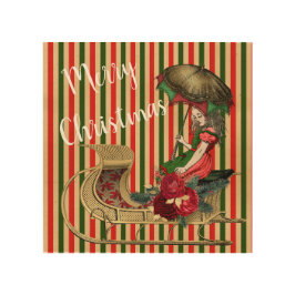  Alice Kerstmis Hout Afdruk