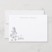 Alice Key  Alice in Wonderland Naam Notitiekaartje (Voorkant)