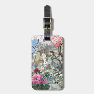Alice Klassieke Wonderland Dodo Tenniel Kunst Bagagelabel