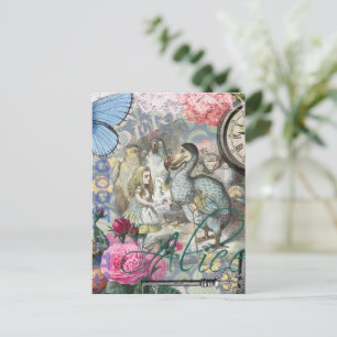 Alice Klassieke Wonderland Dodo Tenniel Kunst Briefkaart
