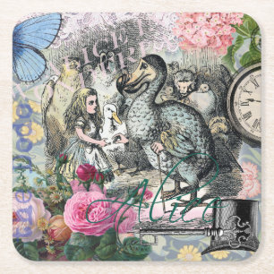 Alice Klassieke Wonderland Dodo Tenniel Kunst Kartonnen Onderzetters