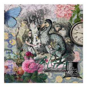 Alice Klassieke Wonderland Dodo Tenniel Kunst Perfect Poster