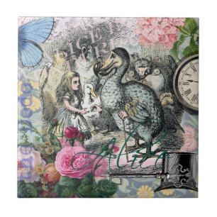 Alice Klassieke Wonderland Dodo Tenniel Kunst Tegeltje