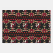 Alice Koningin van harten zwart en rood set Inpakpapier Vel (Voorkant 3)