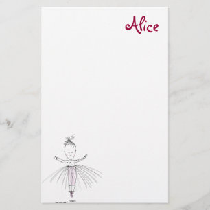 Alice - Little Dancer Personalized Stationery Briefpapier